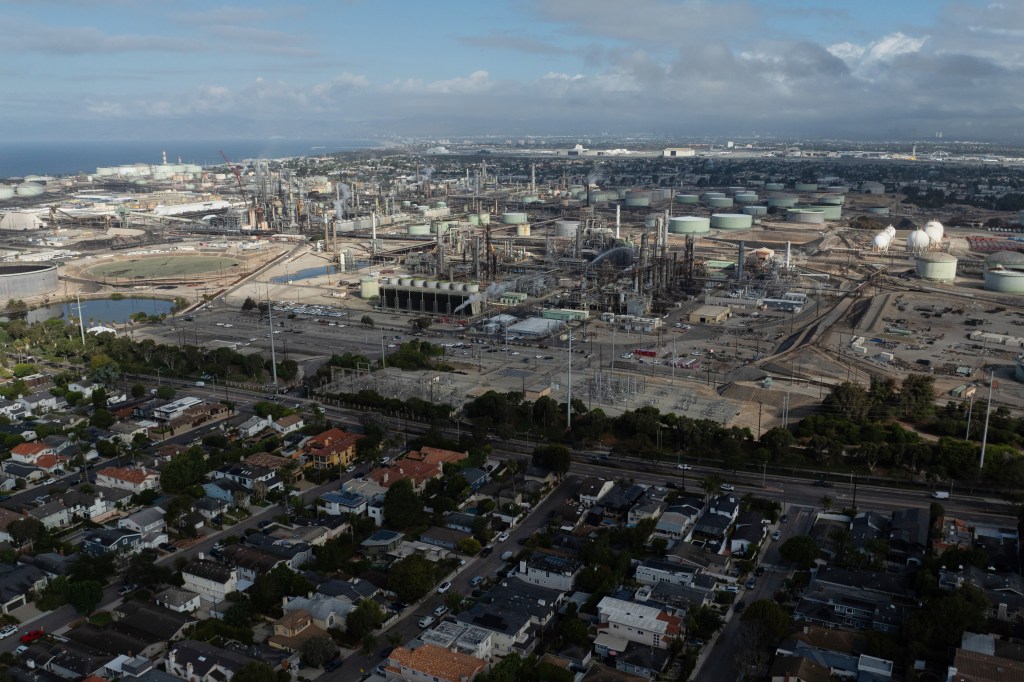 The Chevron refinery in El Segundo, Calif., is seen on Friday, Oct. 3, 2025.