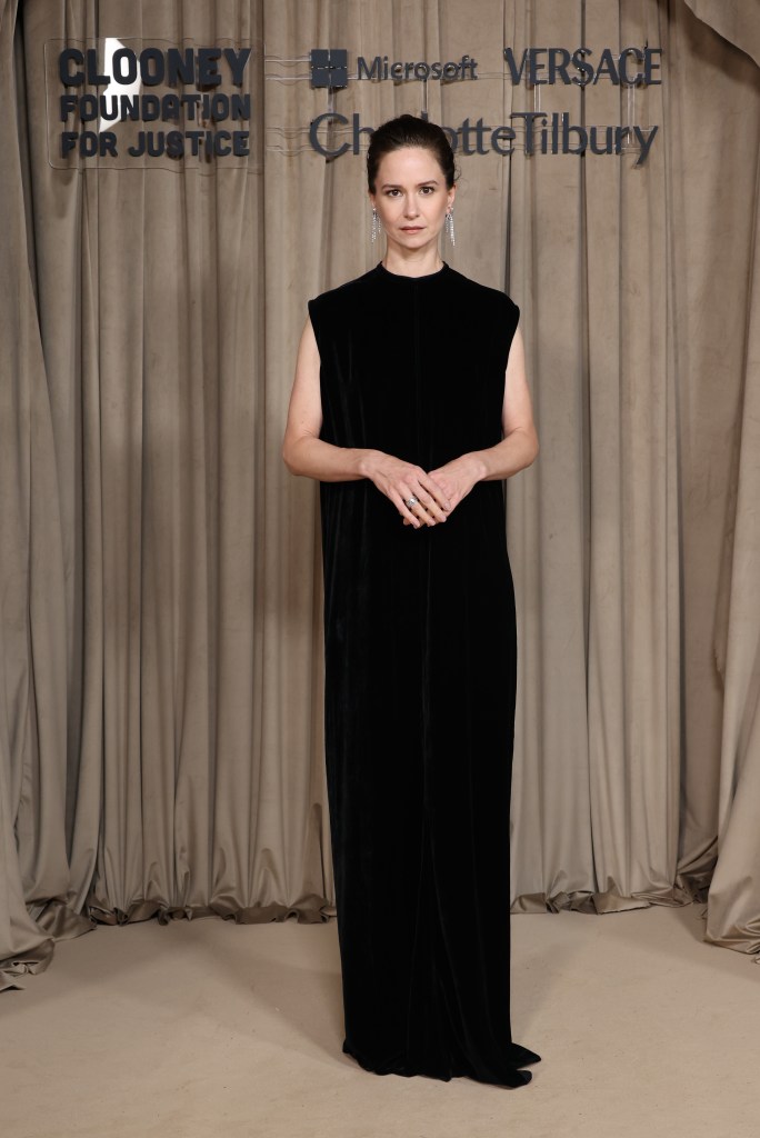Katherine Waterston attends the Clooney Foundation For Justice's Albie Awards in London