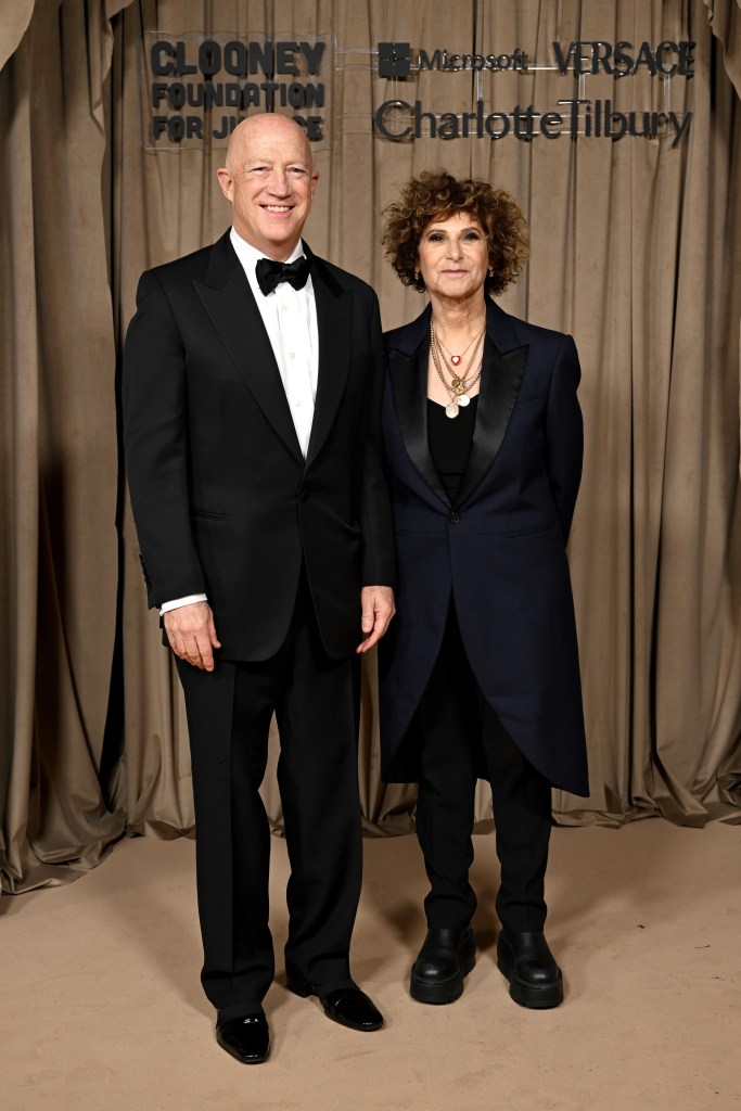 Bryan Lourd and Amy Pascal attend the Clooney Foundation For Justice's Albie Awards in London