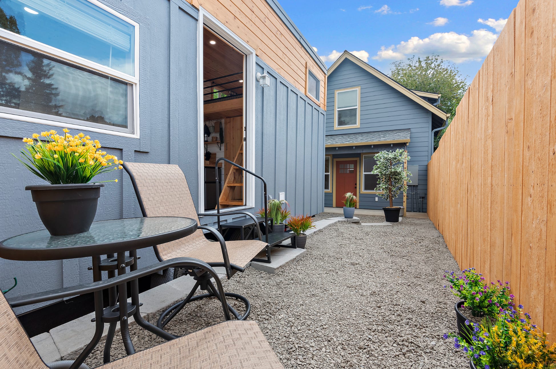 Emilie Karas' tiny home on wheels and ADU in Portland, Oregon.