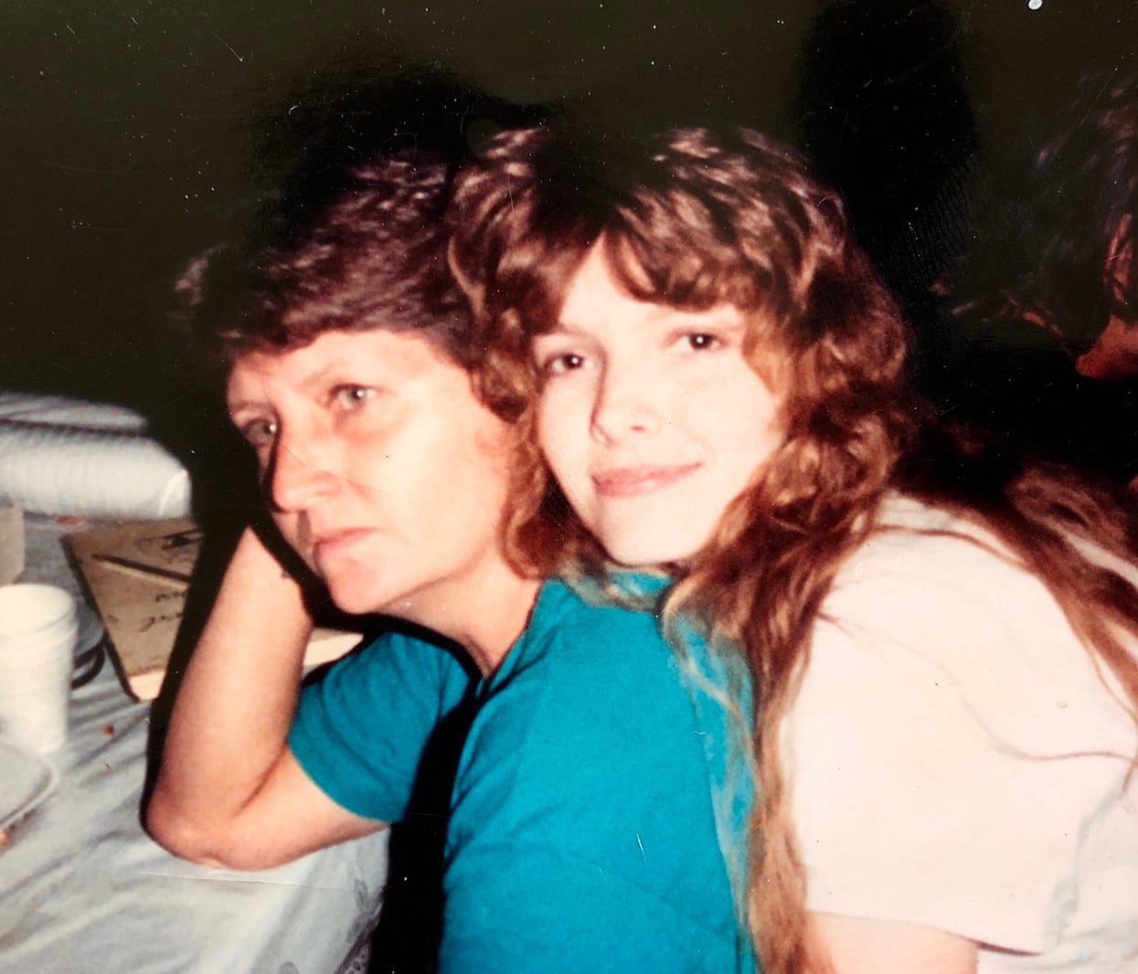 The author with her mother years ago.