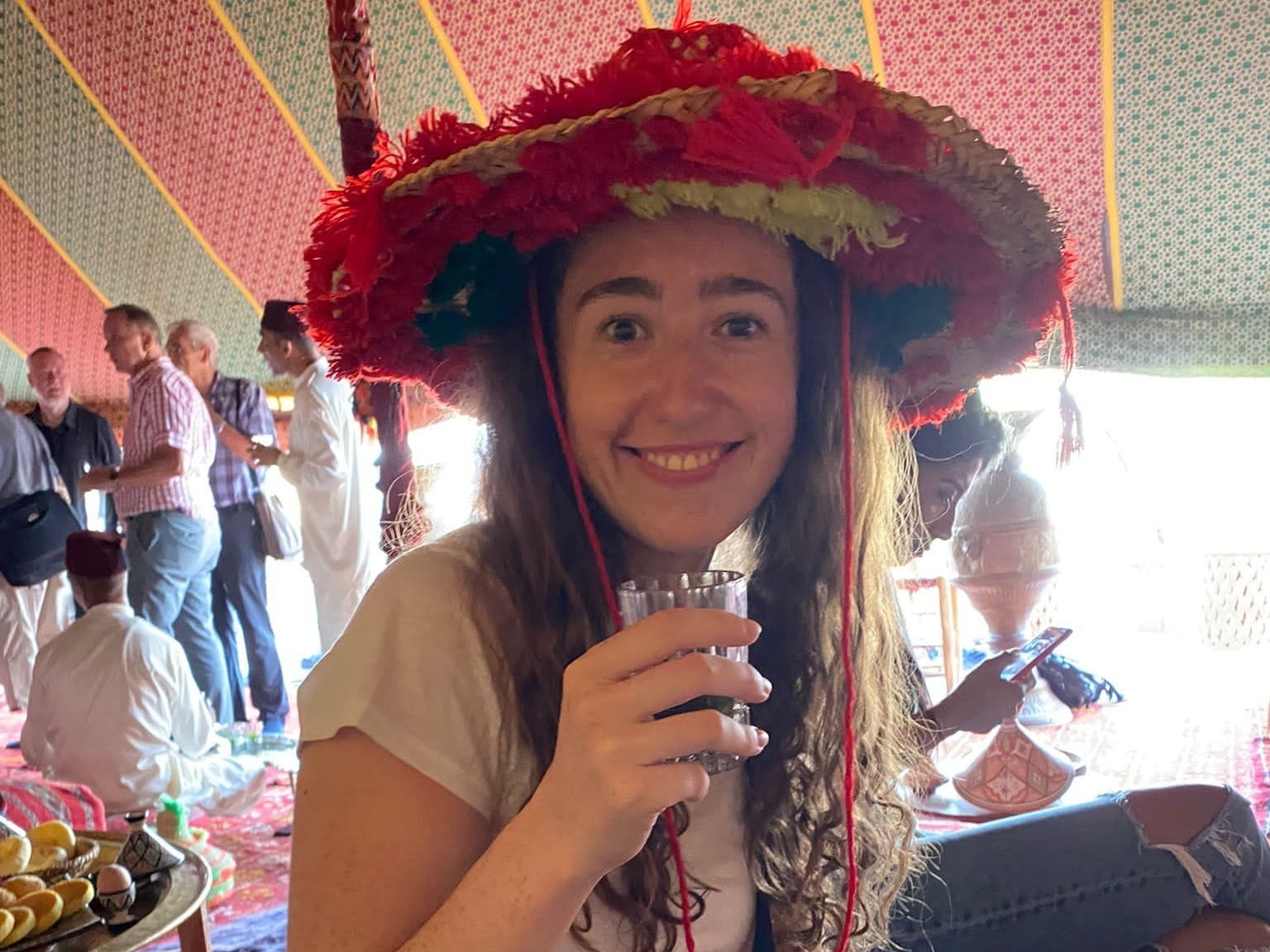 A woman on vacation