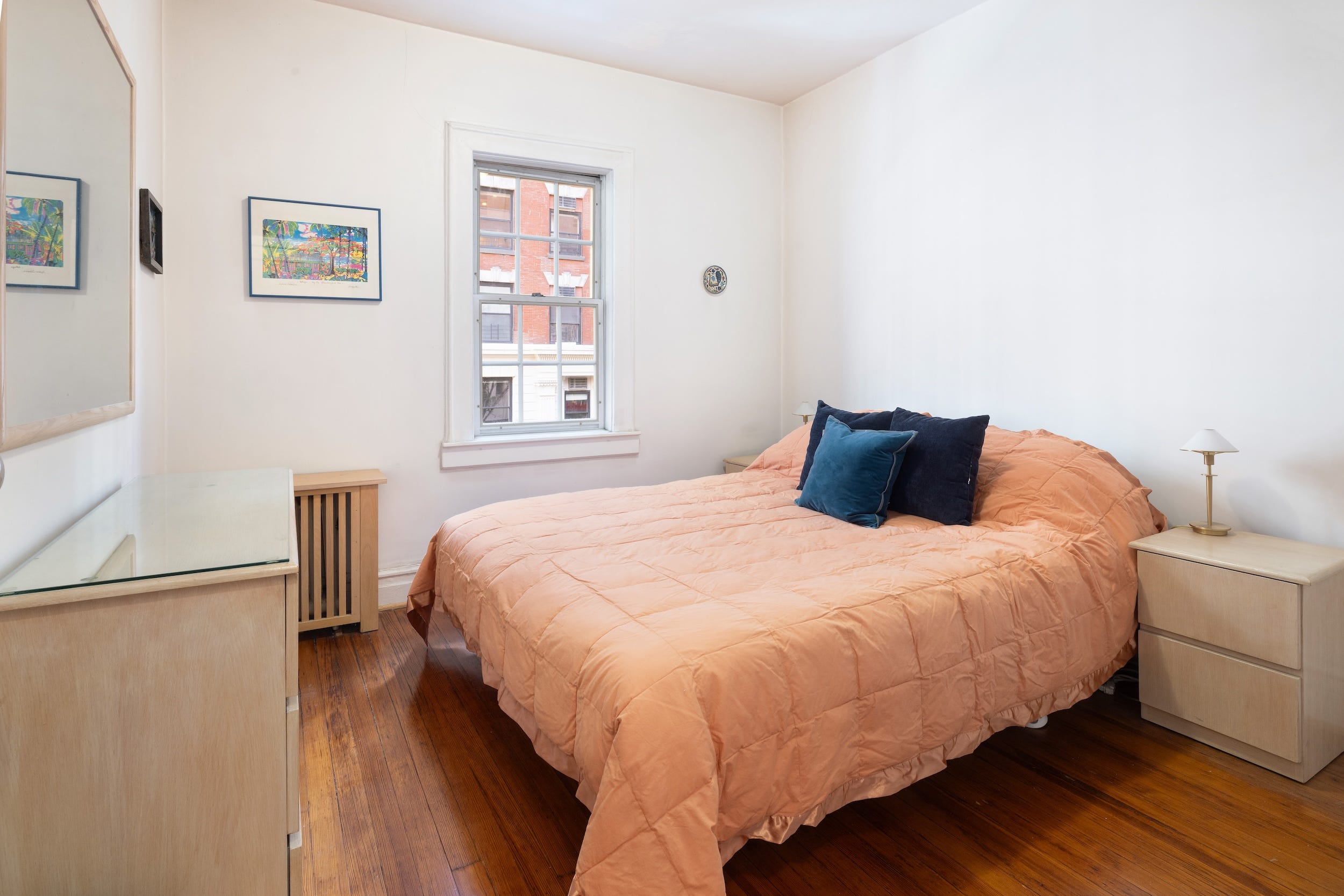 A bedroom in a New York condo.