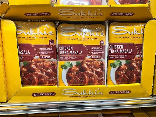 Chicken Tikka Masala  on display at Costco