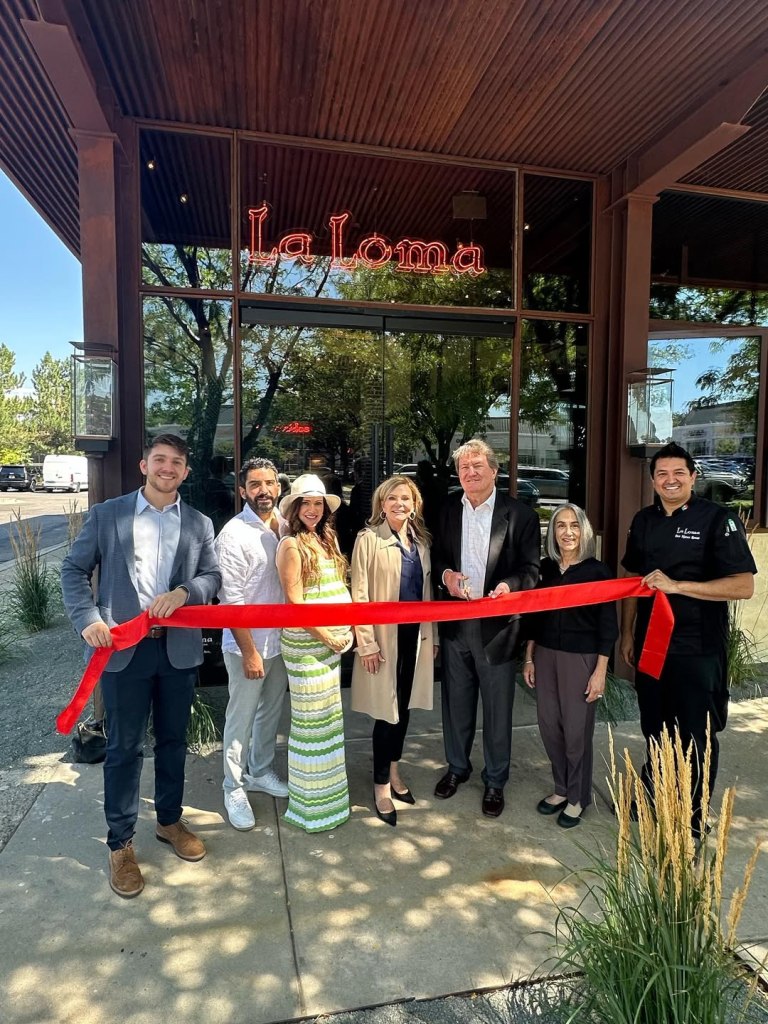 Renee Brinkerhoff and others at the opening of La Loma restaurant.
