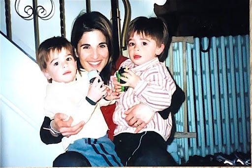 Woman with twins
