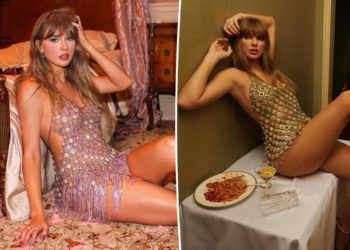 The story behind Taylor Swift’s top-secret ‘Showgirl’ dress: 13 days of work and ‘thousands of yards’ of rhinestones