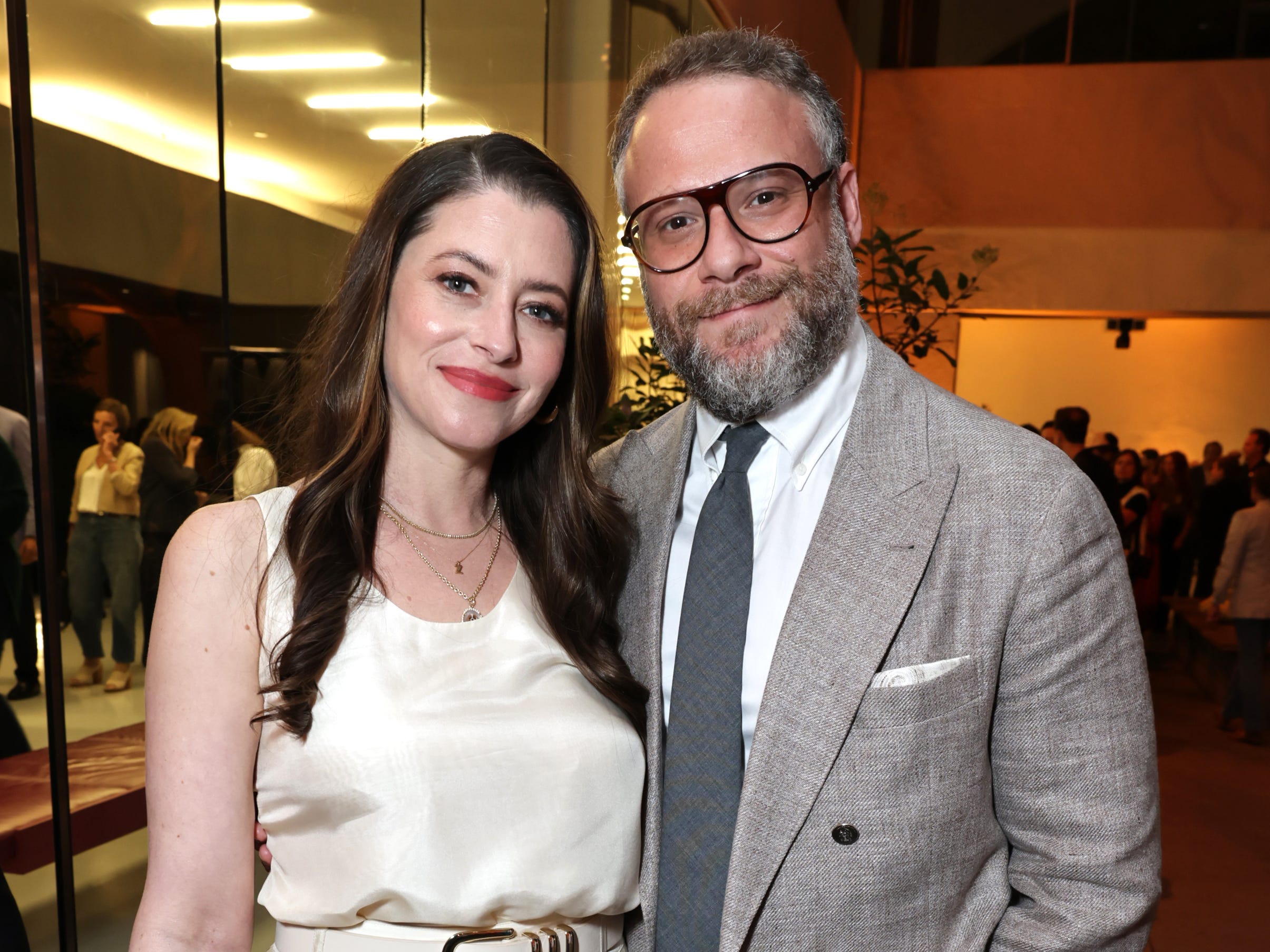 Seth Rogen and Lauren Miller