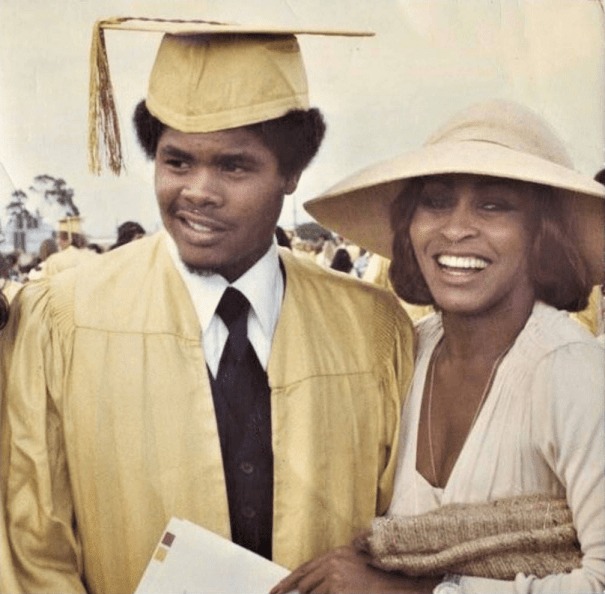 Tina Turner with her son Craig Turner at his graduation.