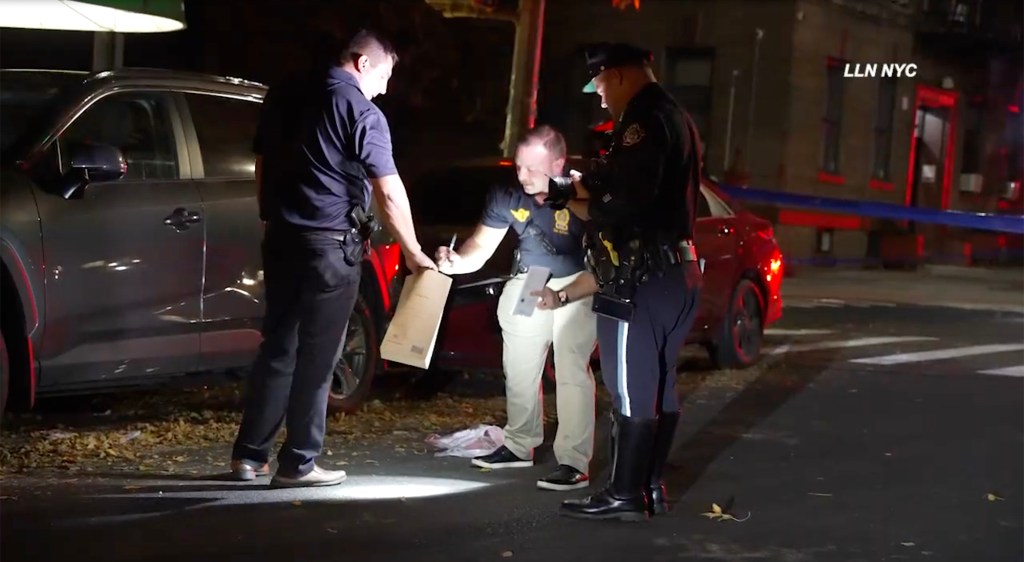 Police investigate a hit and run in Sunset Park.