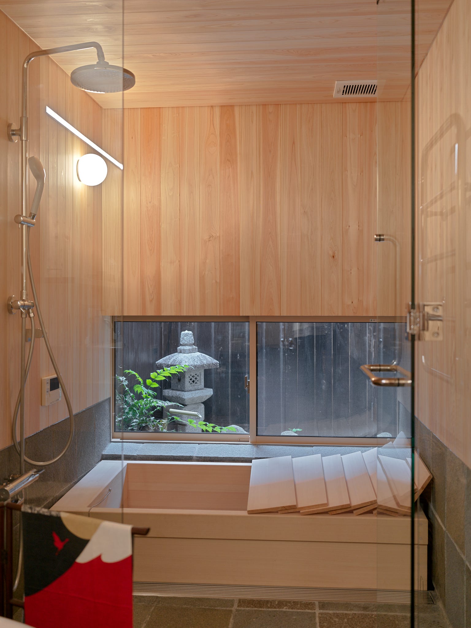 A Hinoki bath.