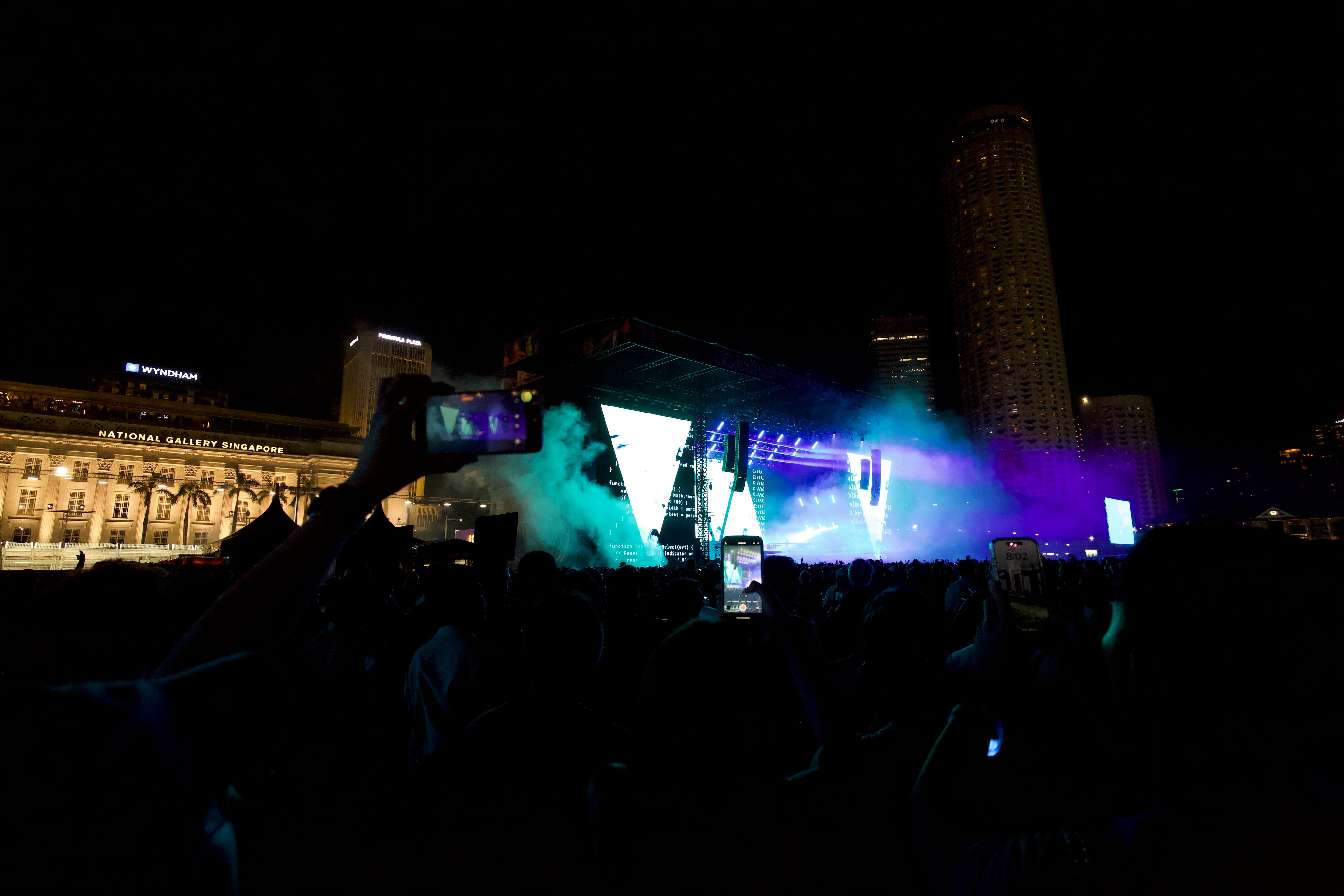 Alan Walker's set at the Singapore Grand Prix.