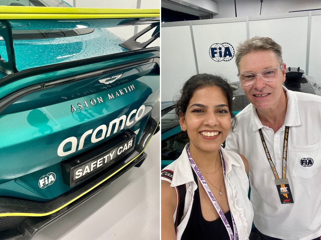 Bernd Mayländer, the F1 safety car driver, said he keeps a water bottle in the car while driving.