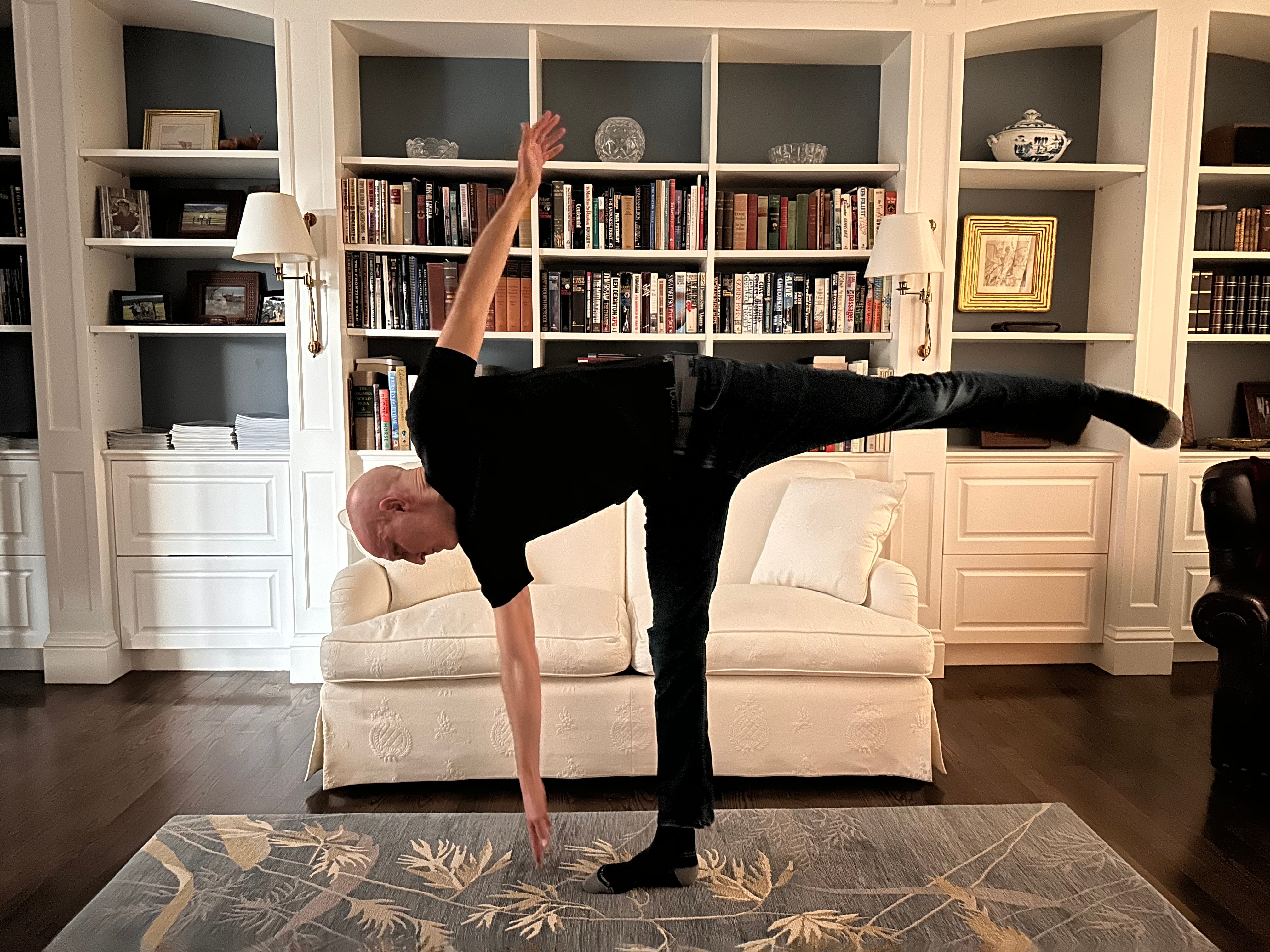 David Barnett stretching