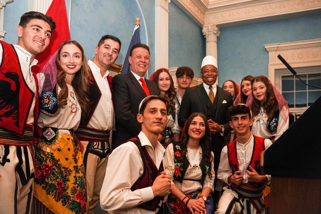 New York City Mayor Eric Adams hosts an Albanian heritage celebration. 