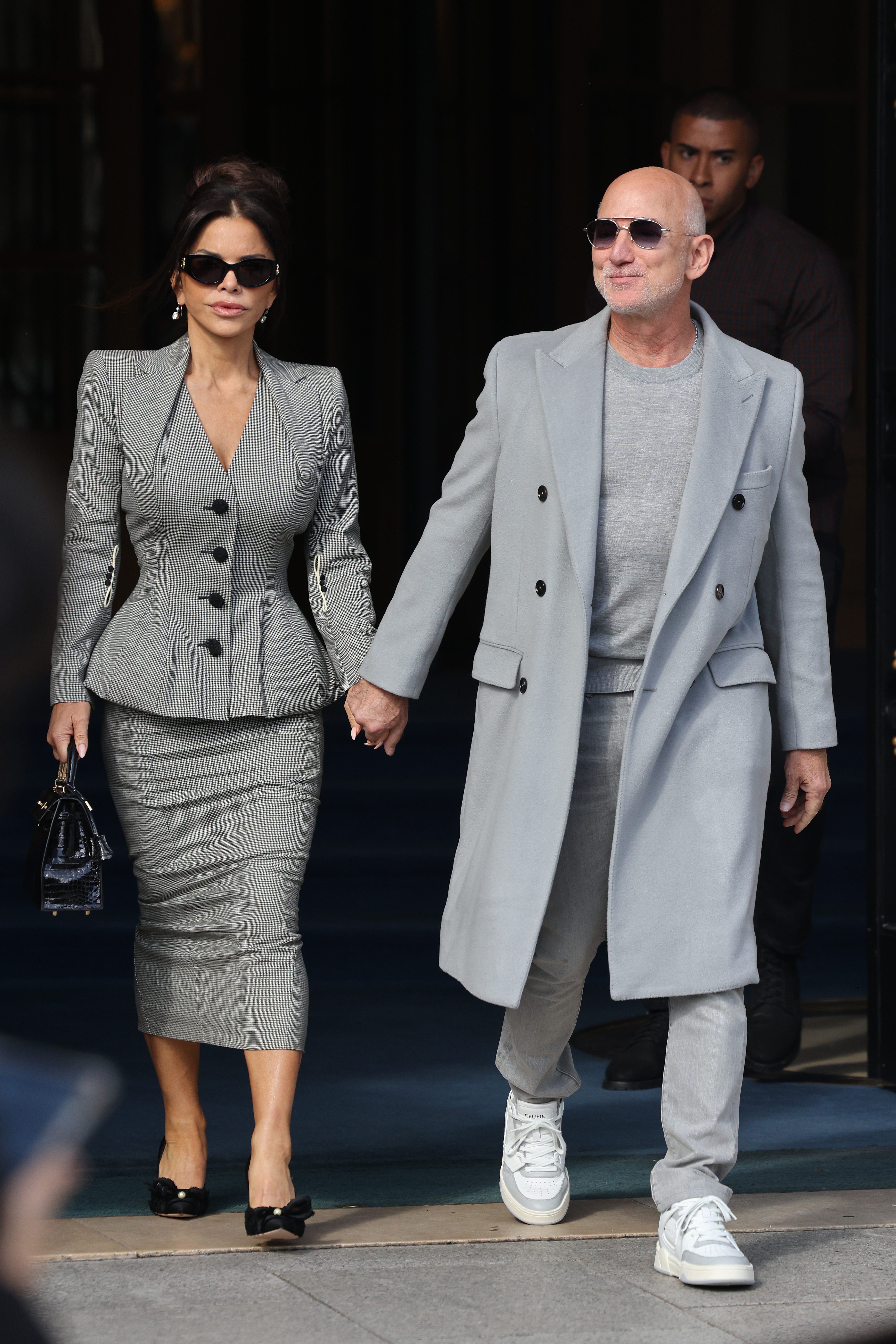 Lauren Sánchez Bezos and Jeff Bezos in France for Paris Fashion Week.