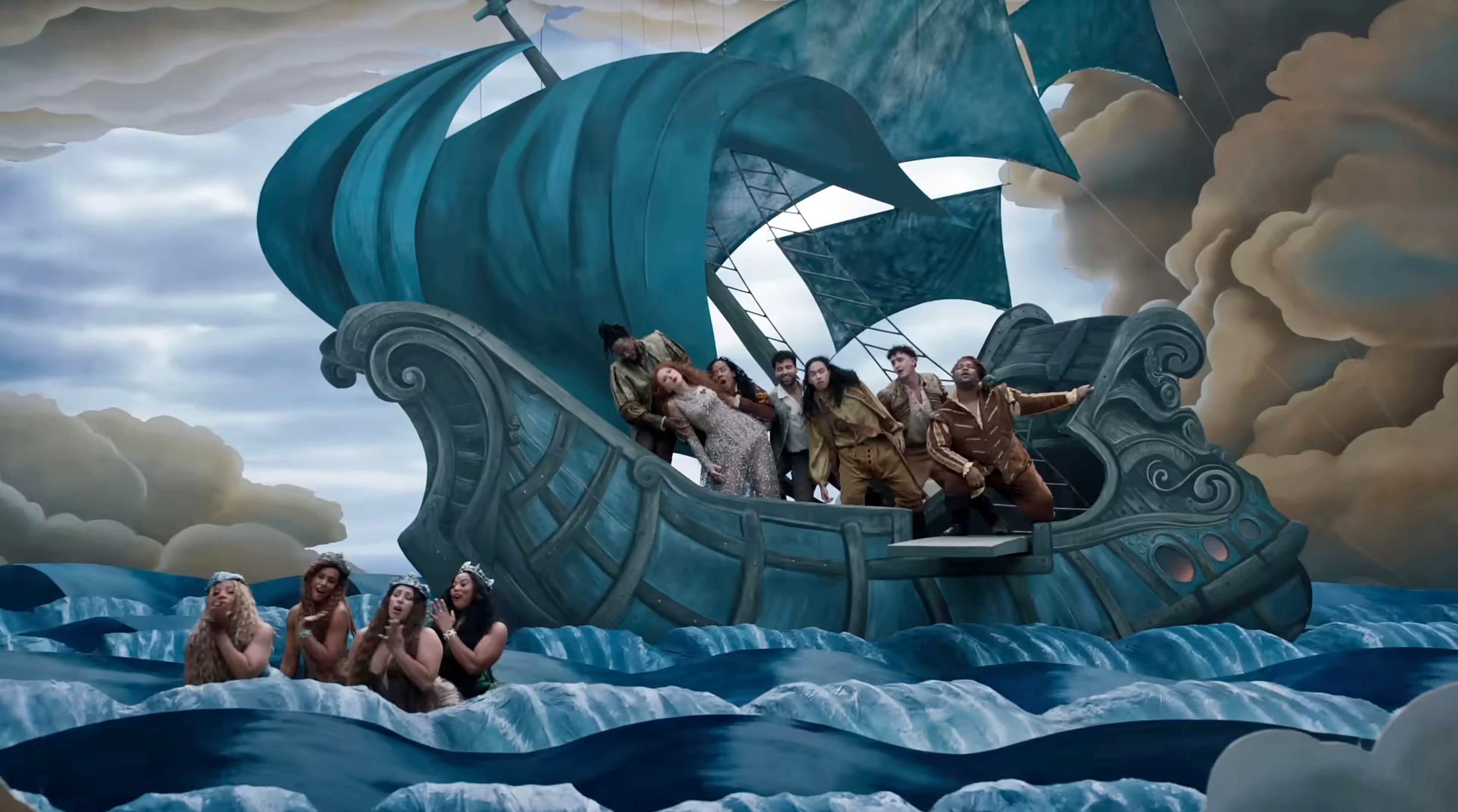Taylor Swift and her Eras Tour crew in the music video for 