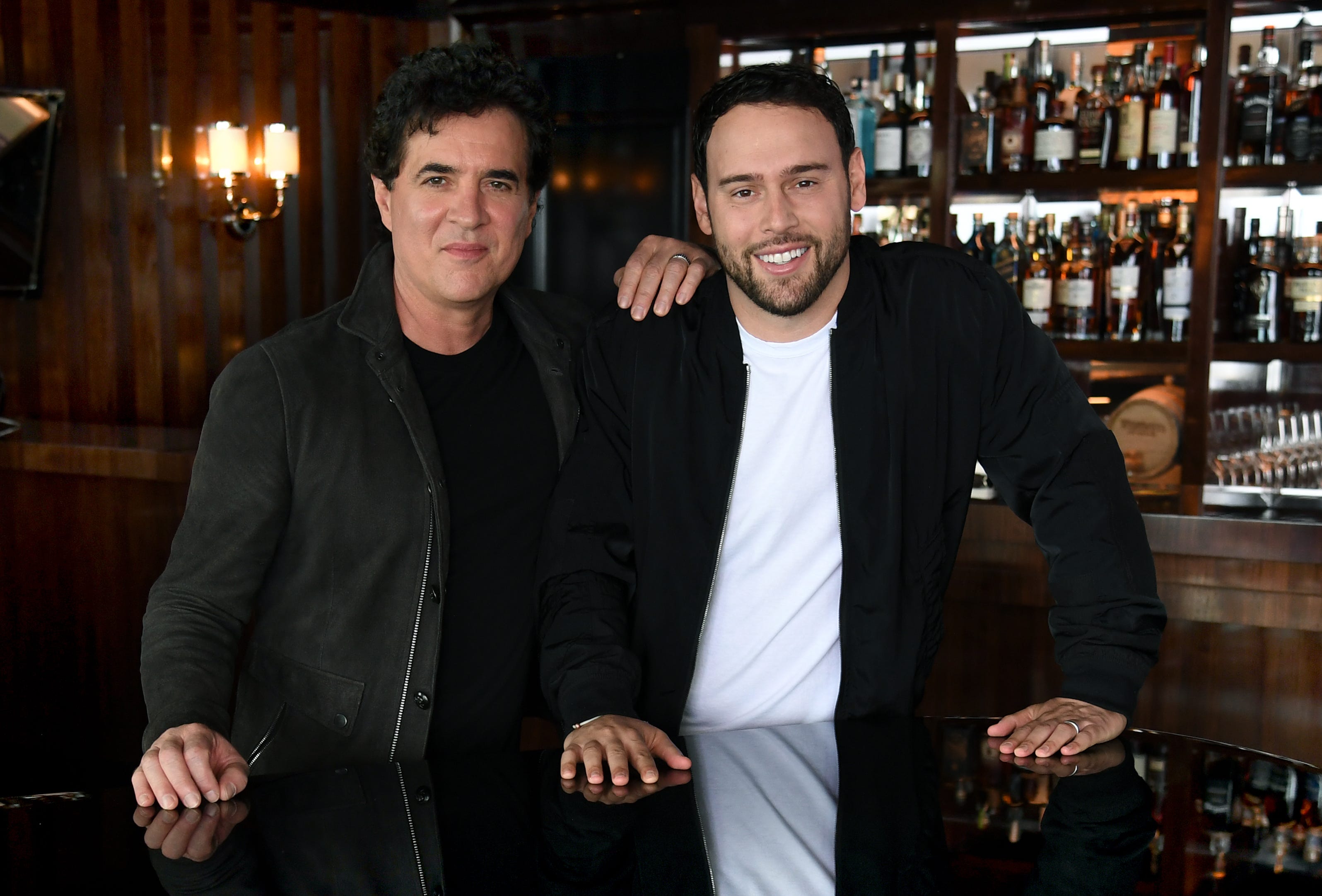 Scott Borchetta and Scooter Braun celebrate their business partnership in 2019.