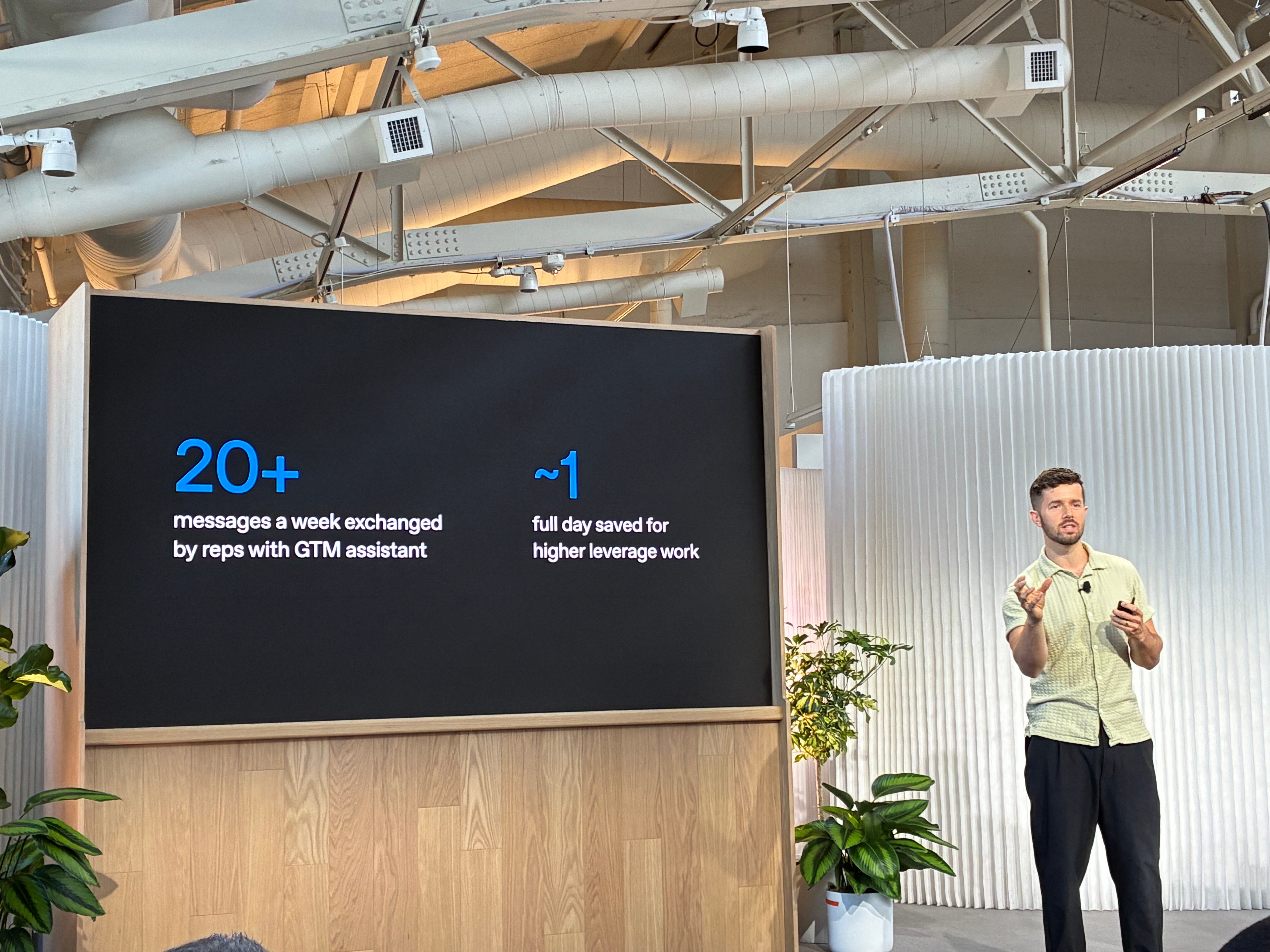 OpenAI's Scotty Huhn discusses the startup's GTM Assistant software tools at DevDay in San Francisco