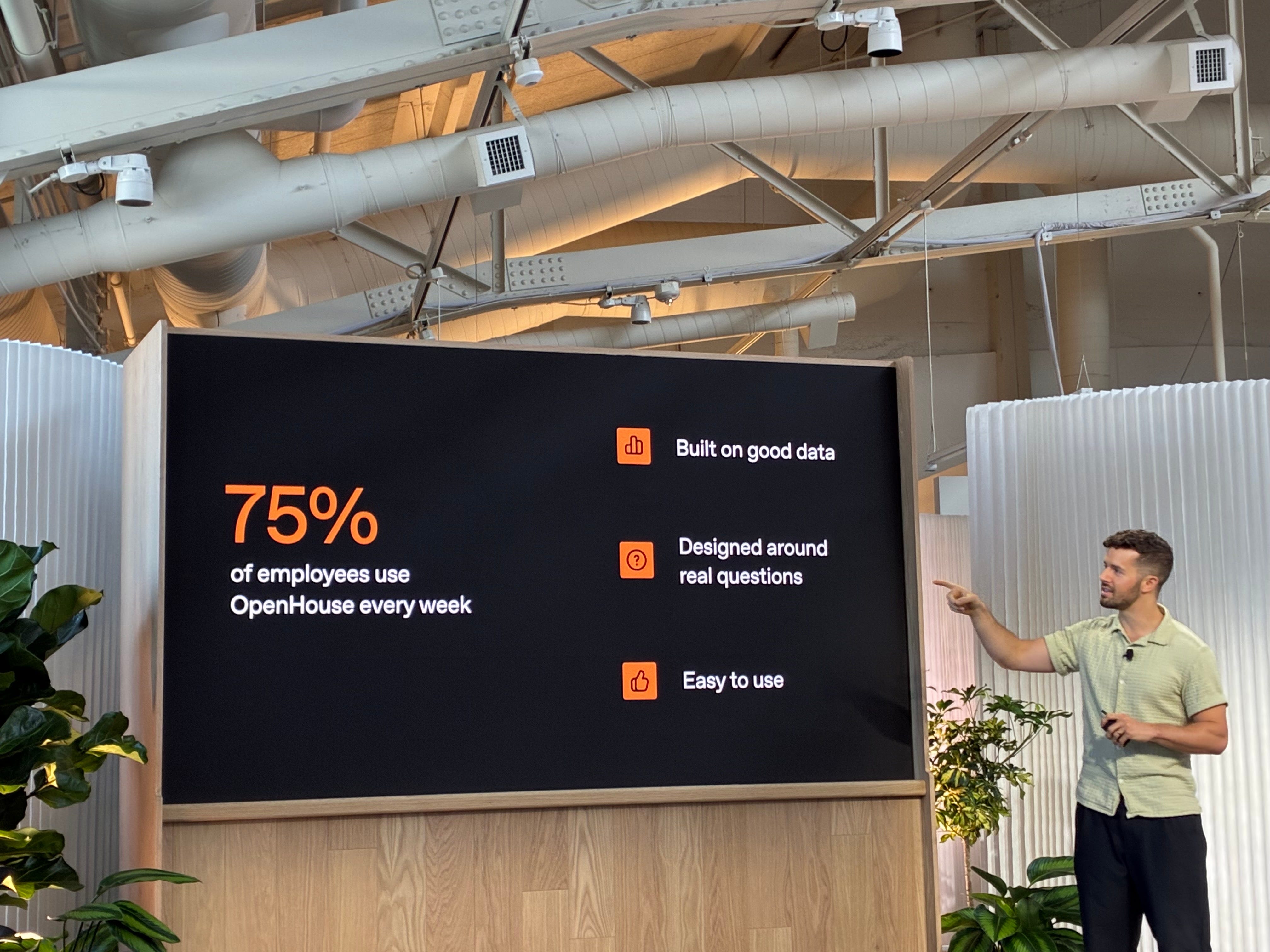 OpenAI's Scotty Huhn discusses the startup's OpenHouse HR software tool at DevDay in San Francisco