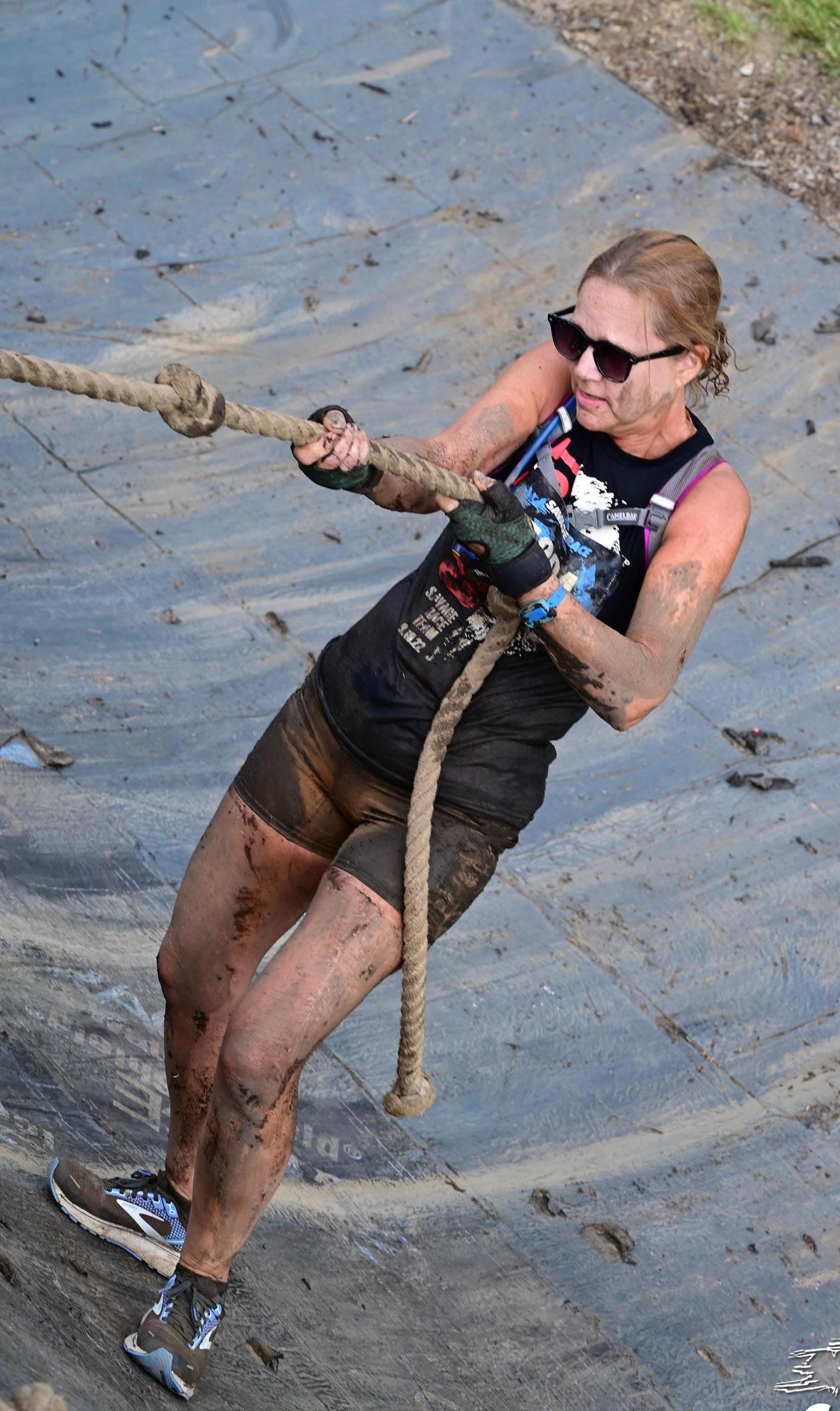 The author competes in a Savage Race in 2022.