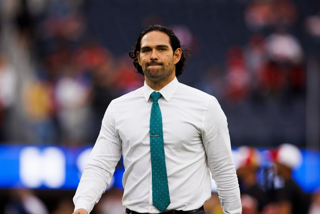 Mark Sanchez, former NFL quarterback, on the field.