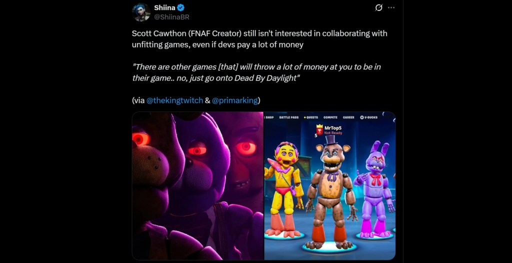 Five Nights at Freddy's Fortnite Collaboration