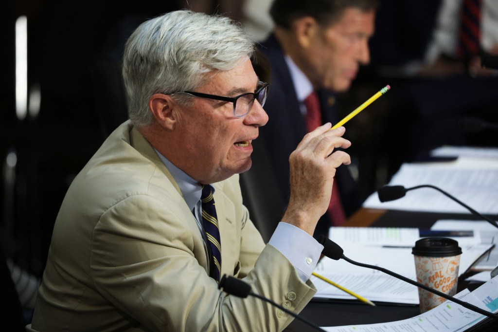 Senator Sheldon Whitehouse speaks during a Senate Judiciary Committee hearing.