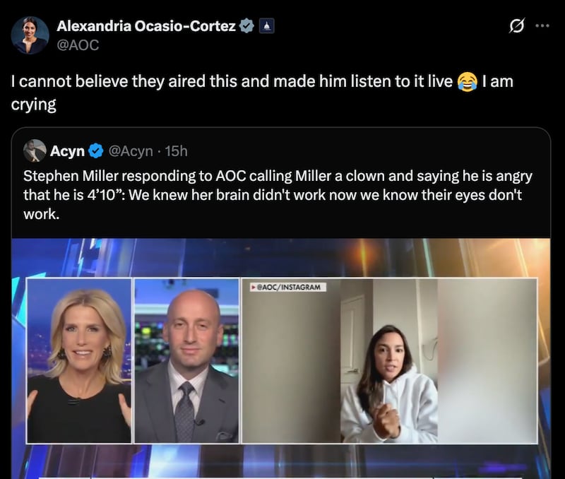 AOC's tweet