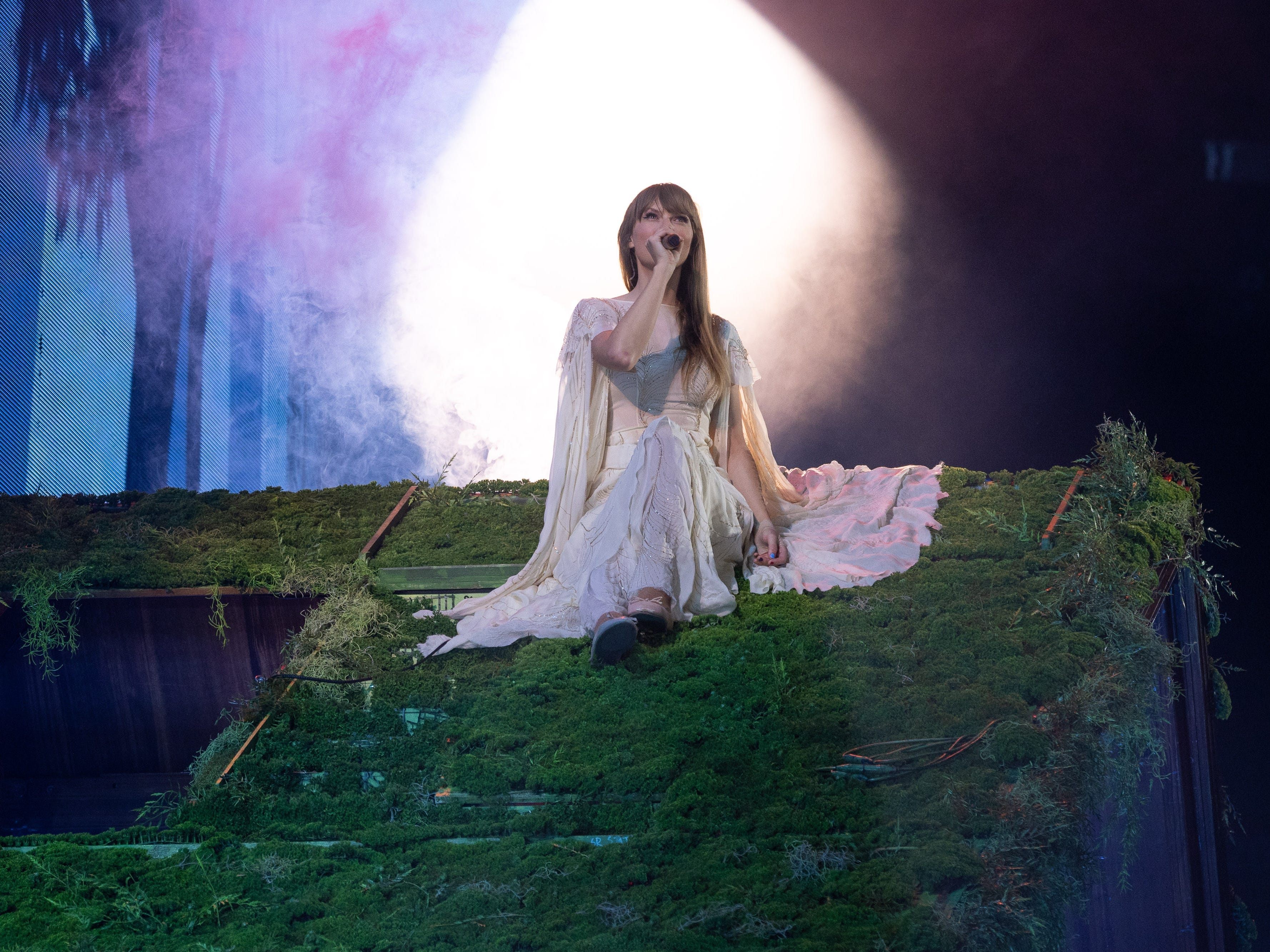 Taylor Swift performs during the Eras Tour in Atlanta.