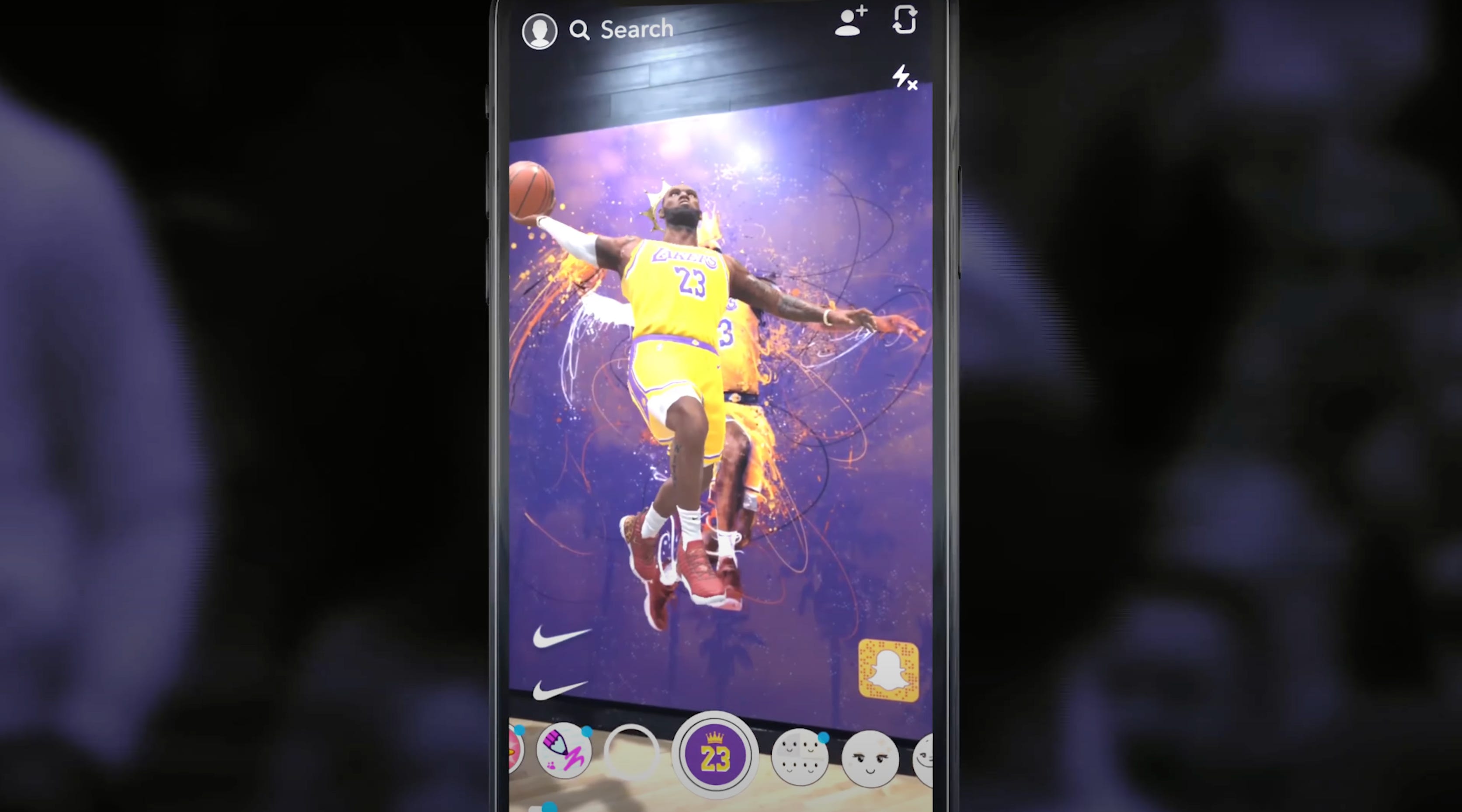 Fishermen Labs' Nike x LeBron James Snapchat AR lens