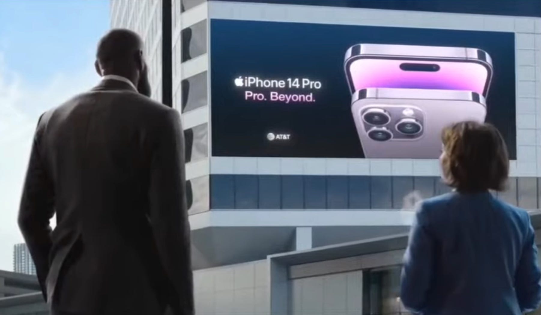LeBron James and Lily AT&T iPhone 14 commercial