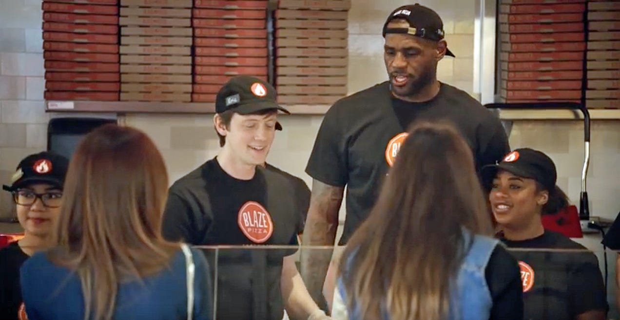Lebron James Blaze Pizza