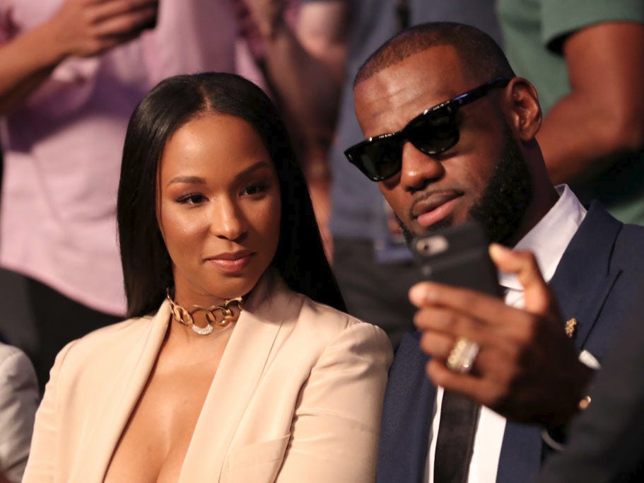 LeBron James and Savannah Brinson