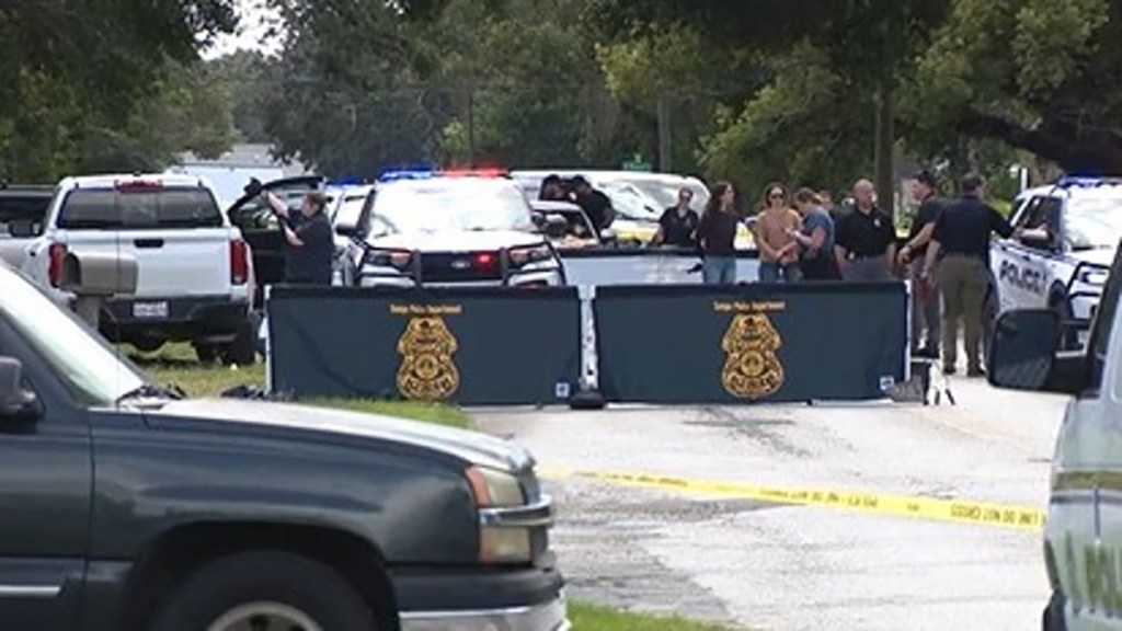 Police activity at a crime scene.