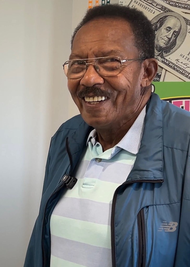 Shelley Suttles, a one-million-dollar lottery winner, smiles.