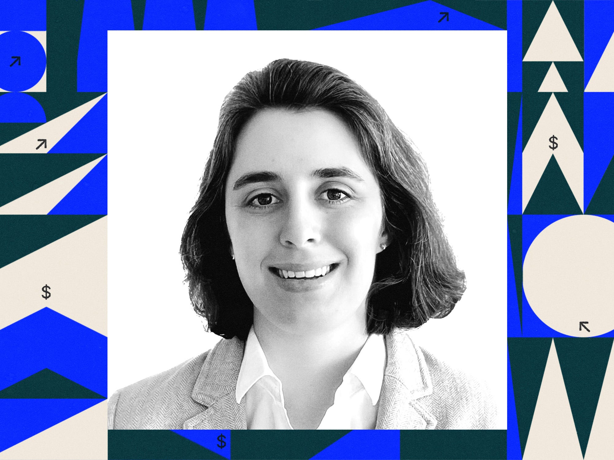 Photo of Jackie Shepherd, Morgan Stanley, on Wall Street Rising Stars Background