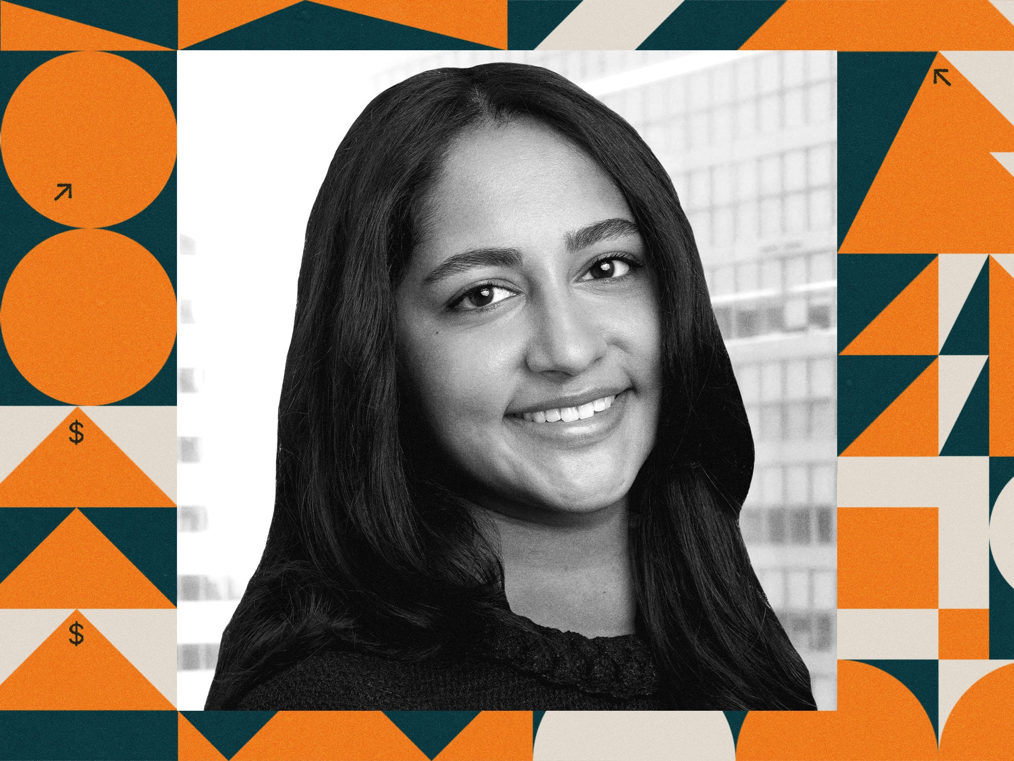 Photo of Mohini Chakravorty, Blackstone on Wall Street Rising Stars Background