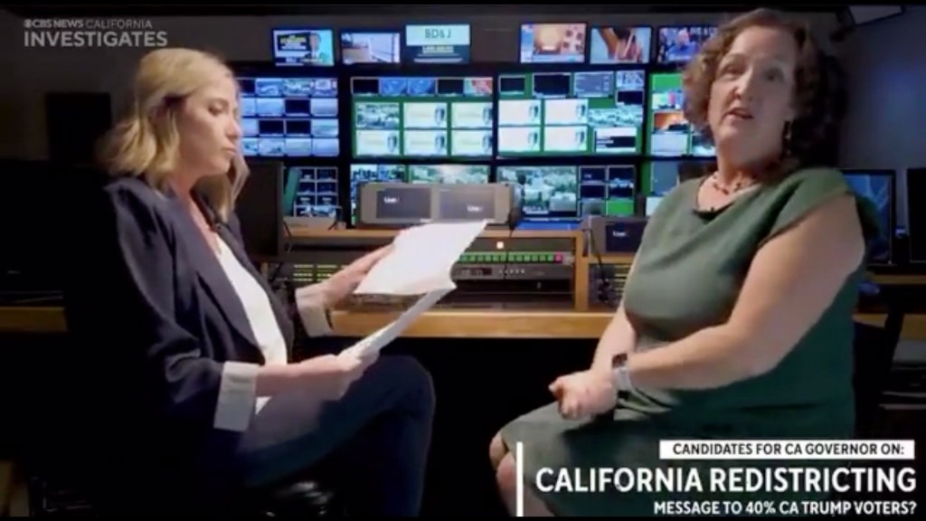 Democratic Rep. Katie Porter in an interview with CBS News' Julie Watts.