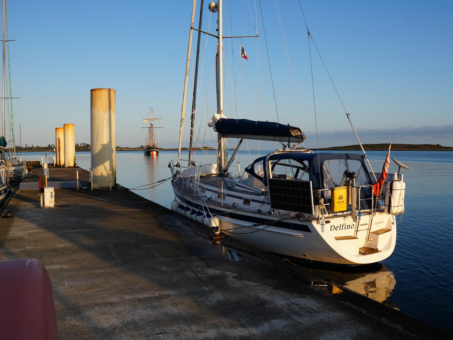 The writer's sailboat in France.