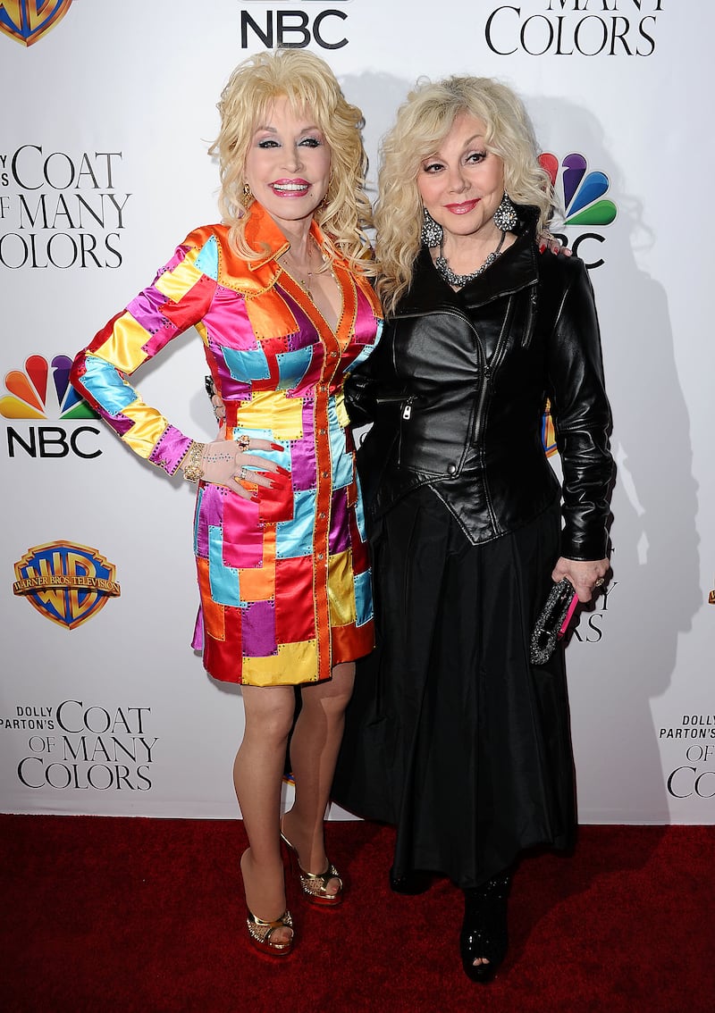 HOLLYWOOD, CA - DECEMBER 02:  Dolly Parton and Stella Parton attend the premiere of 