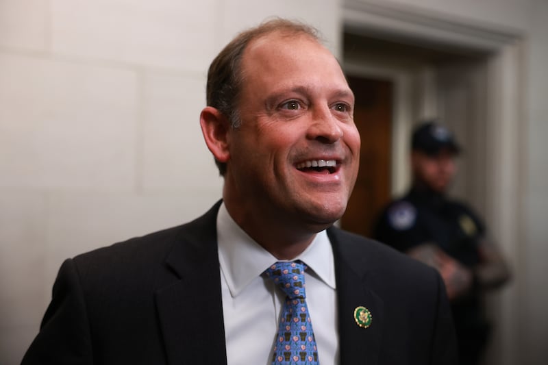 arrives to a House Republican caucus meeting at the Longworth House Office Building on October 13, 2023 in Washington, DC. House Republicans continue to debate their pick for Speaker after their initial nominee, Rep. Steve Scalise (R-LA), withdrew his name from the race after failing to secure the number of votes needed. The full House of Representatives is expected to vote on a replacement for former Speaker Kevin McCarthy (R-CA) after he was ousted last week. (Photo by Joe Raedle/Getty Images)
