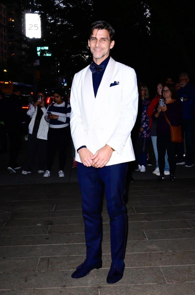 Johannes Huebl is seen arriving at the New York City Ballet 2025 Fall Fashion Gala