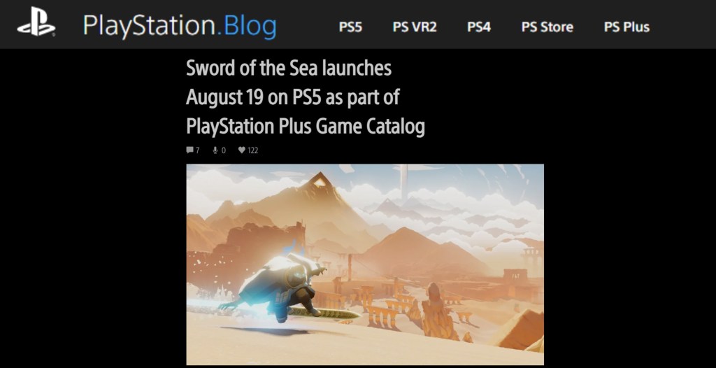 PlayStation Plus Sword of the Sea
