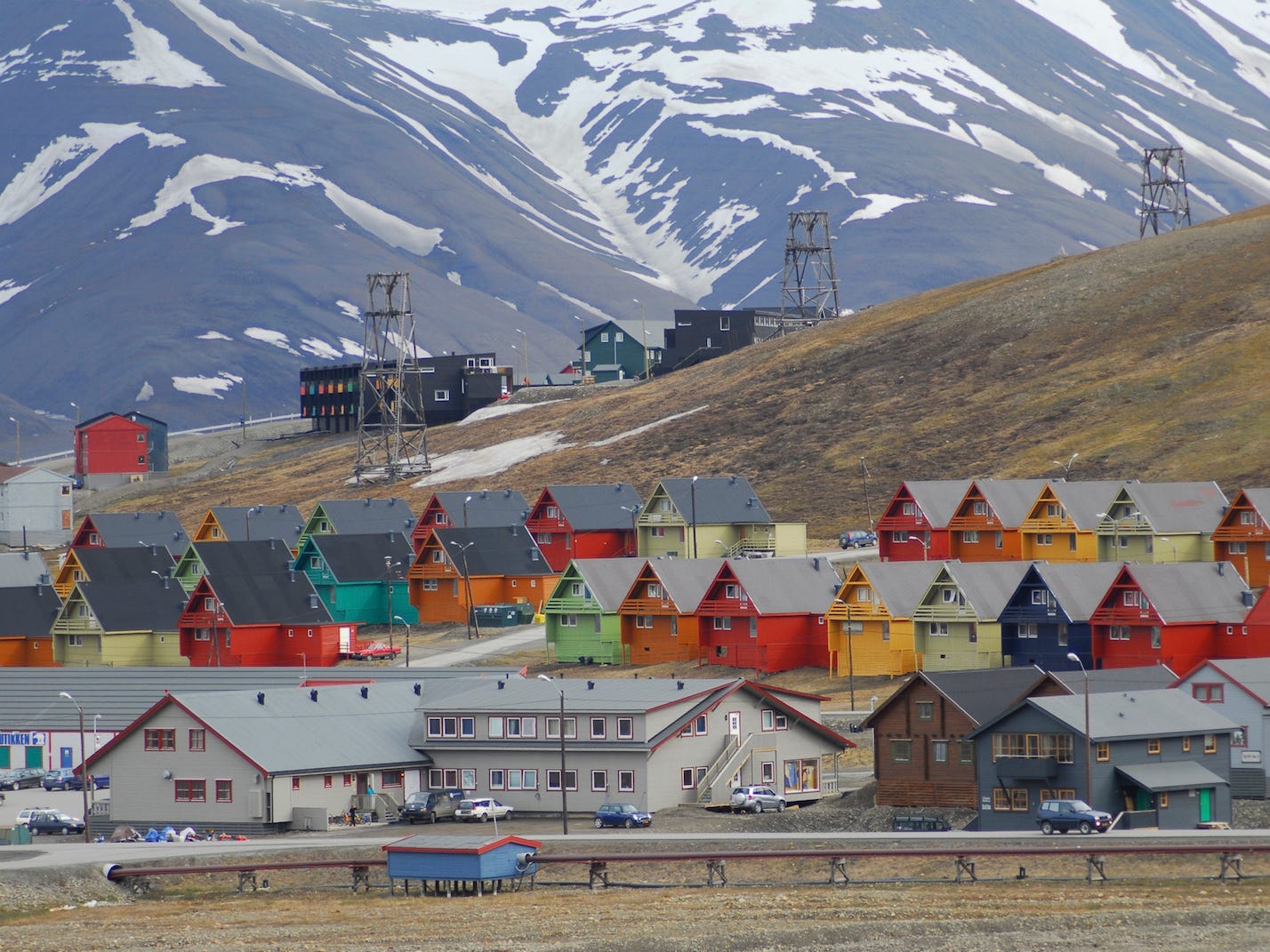 The town of Longyearbyen, home to the Global Seed Vault, is seen in this handout photo taken June 19, 2006.