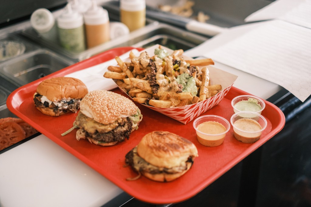 Burgers and fries at Smacking Burger.