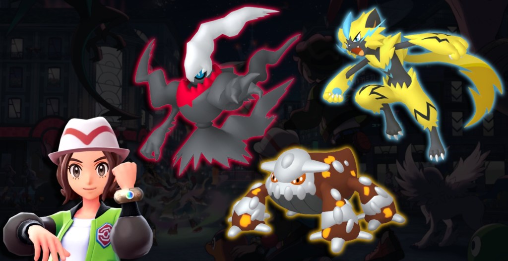 Pokémon Legends Z-A Mega Zeraora, Mega Darkrai and Mega Heatran