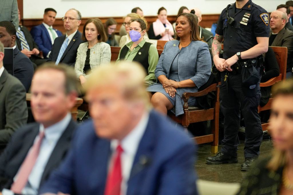 New York Attorney General Letitia James in court during the civil fraud trial against the Trump Organization.