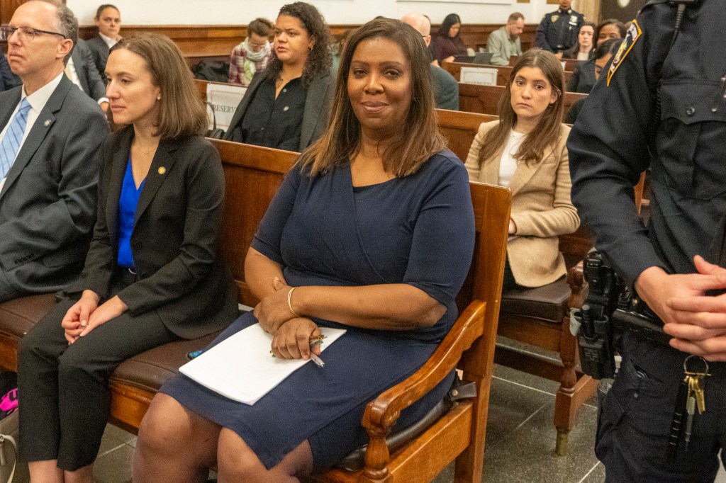 New York Attorney General Letitia James in the courtroom during former President Donald Trump's fraud trial.