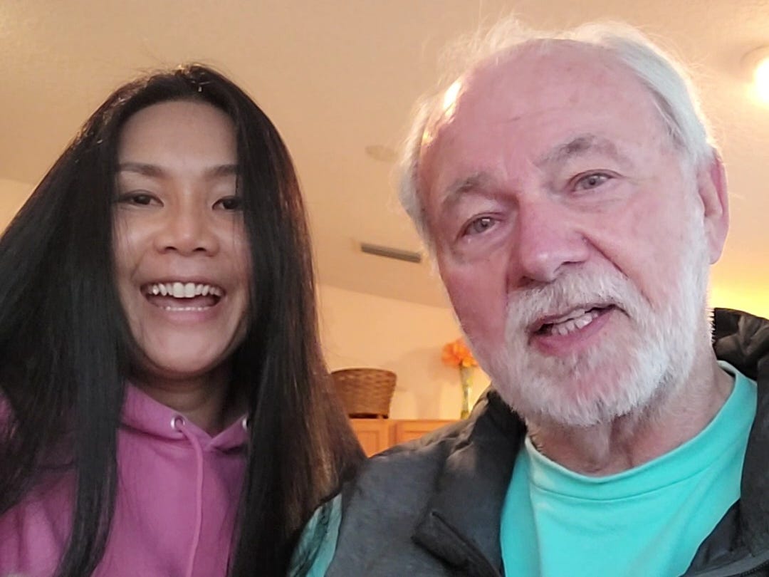 Richard Smith and his wife smile